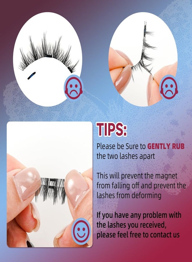 Mayhug Magnetic Eyelashes 3 Pairs Reusable Magnetic Eyelashes with Applicator No Glue Needed Eyelashes Natural-Looking Eyelashes, Eyelash Curler Set, Easy to Wear and Remove (3 Pairs-Kit 4) - Image 4